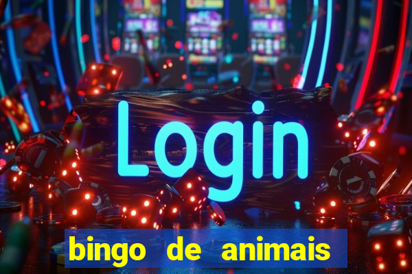 bingo de animais para educa??o infantil