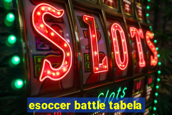 esoccer battle tabela