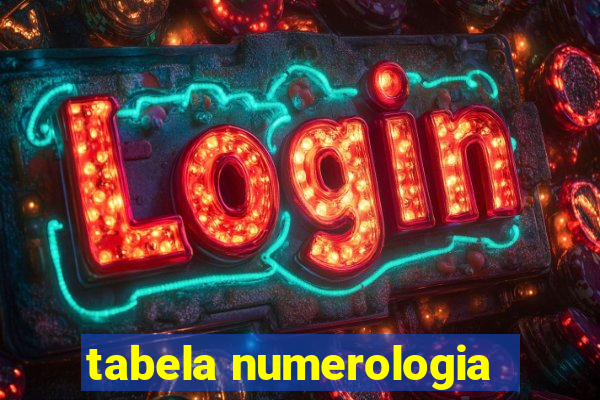 tabela numerologia